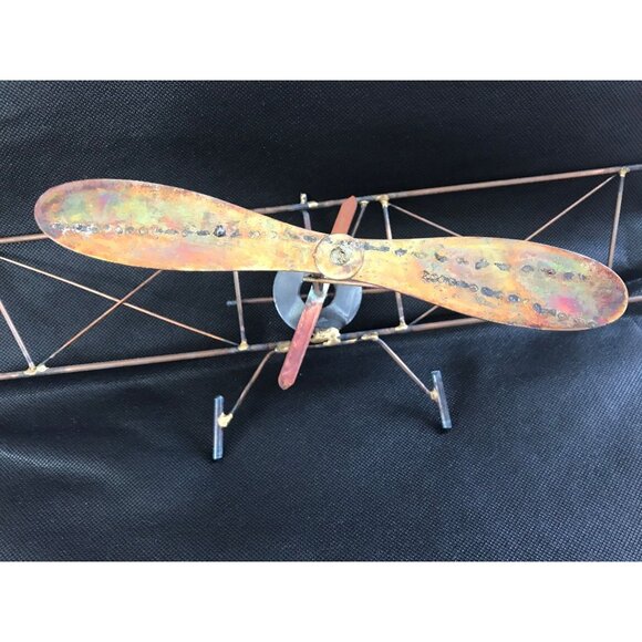 Vintage 1980's Airplane Propeller Metal Wall Art Décor Handmade One Of A Kind - Picture 2 of 10